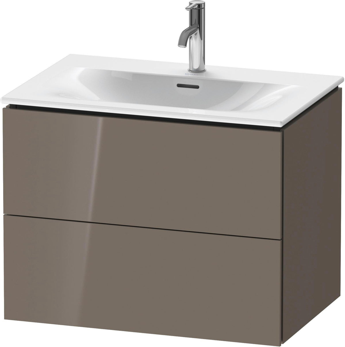 DURAVIT L-Cube Waschtischunterbau wandhängend 720 mm weiß matt mit 2 Schubkästen und Tip-On-Technik