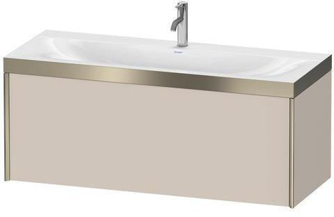 Duravit Möbelwaschtischset XVIU 1200x480mm Chaos-Marmor / Ta s-matt mit Unterbau und Auszug