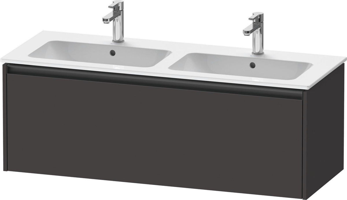 Duravit Waschtischunterbau Ketho.2 wandhängend 1280 mm betongrau matt mit 1 Auszug