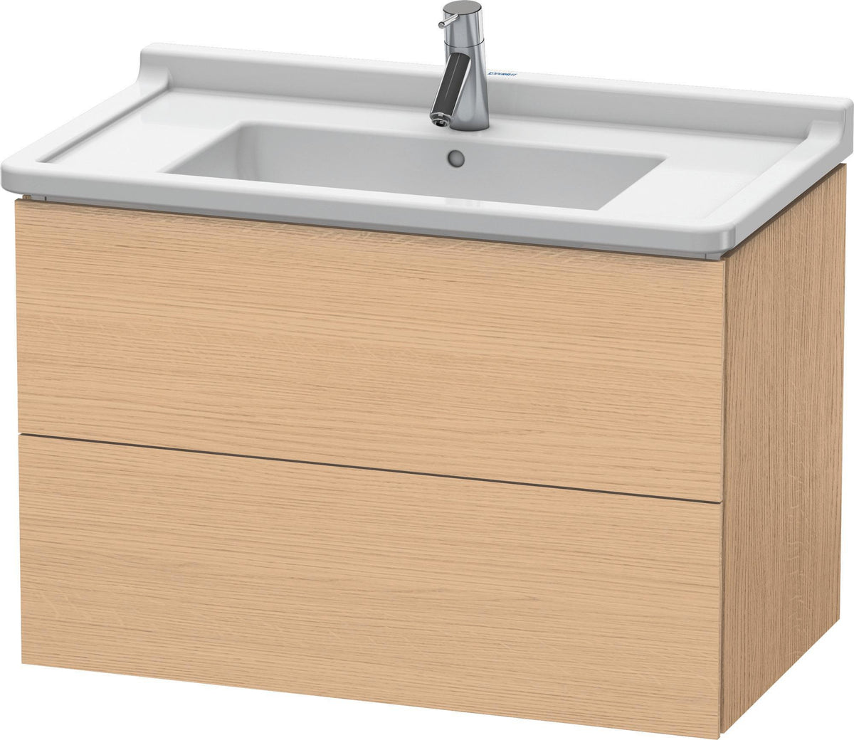 DURAVIT L-Cube Waschtischunterbau 820 mm taupe matt mit 2 Schubkästen und Tip-On-Technik