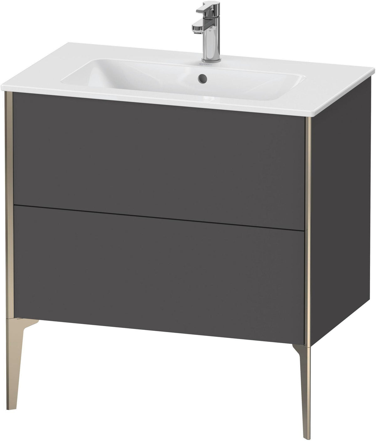 DURAVIT XViu Waschtischunterbau bodenstehend 594x810x480 mm mit 2 Auszügen, weiß matt