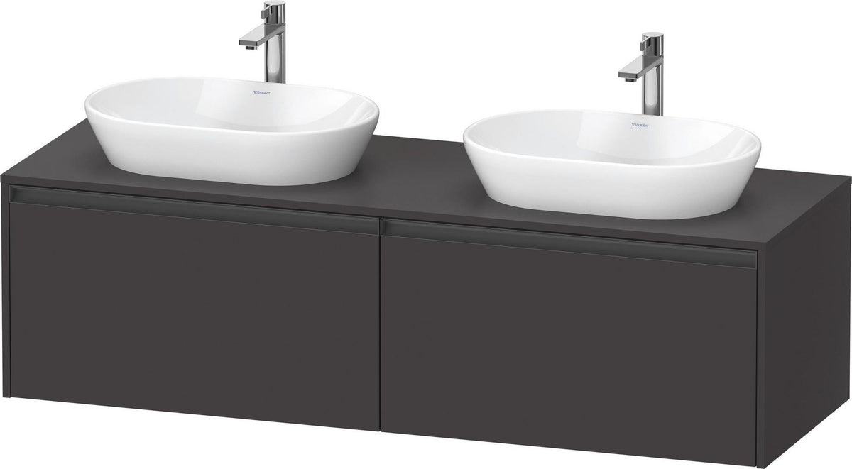 DURAVIT Ketho.2 Waschtischunterbau 1600 mm betongrau matt mit 2 Auszügen
