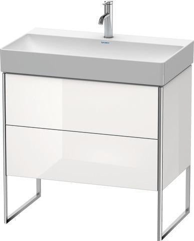Duravit XSquare Waschtischunterbau 784 mm mit integriertem Fußgestell in Eiche silber-matt