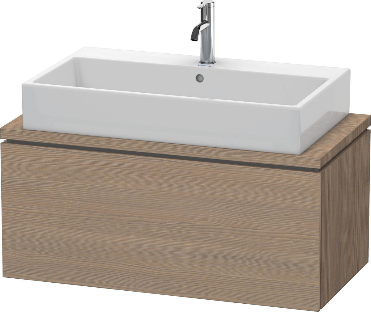 DURAVIT L-Cube Konsolenwaschtischunterbau 920 mm Amerikanisch Nussbaum mit 1 Auszug und Tip-on-Technik
