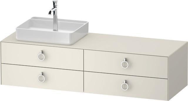 Duravit White Tulip Waschtischunterbau 1600 mm Nussbaum Links von Philippe Starck