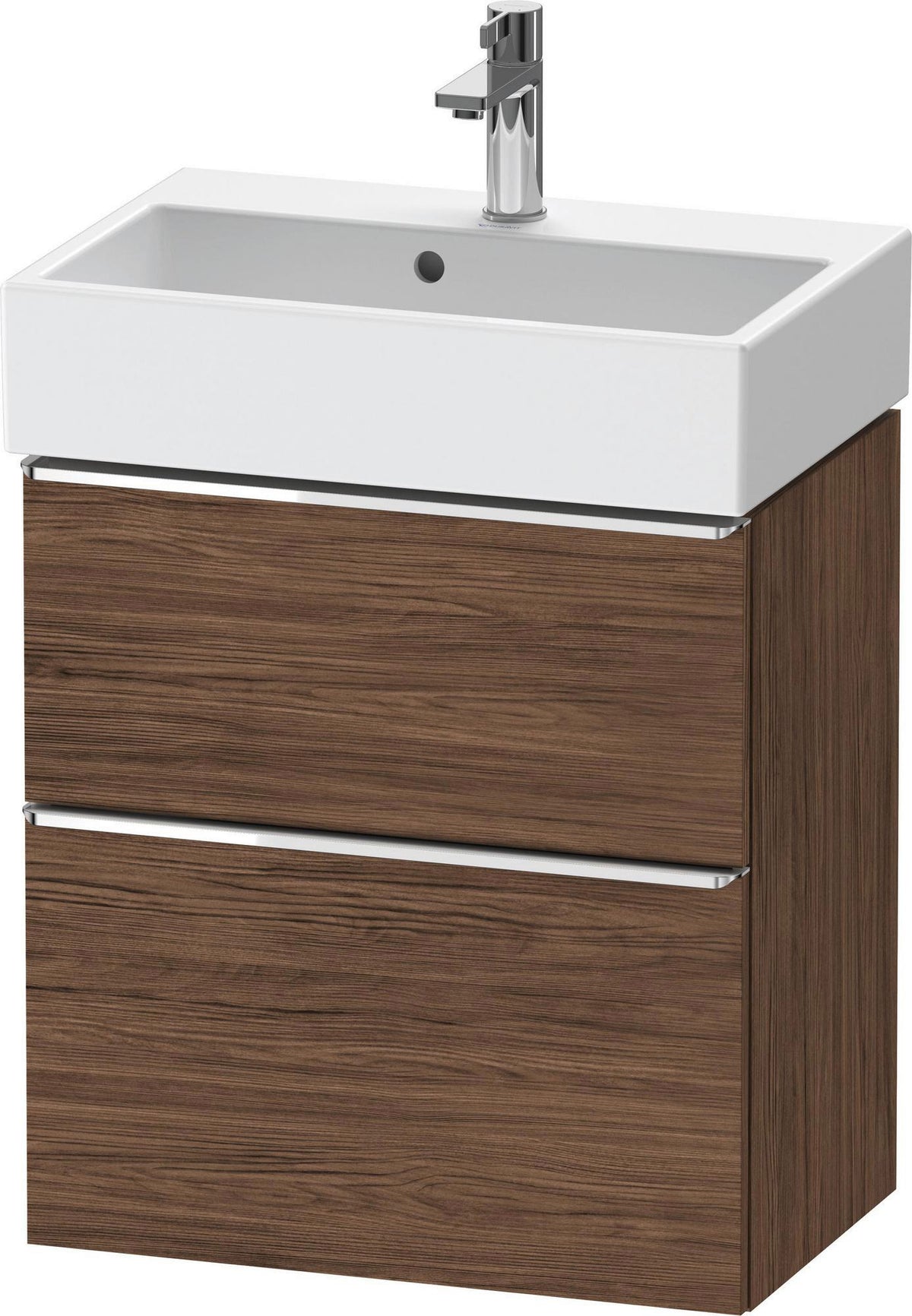 DURAVIT D-Neo Waschtischunterbau wandhängend Eiche Schwarz 584 mm mit Auszug und Schubkasten
