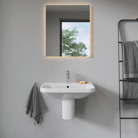 DURAVIT DuraStyle Waschtisch 650 mm mit Überlauf, 1 Hahnloch, wandhängend, weiß