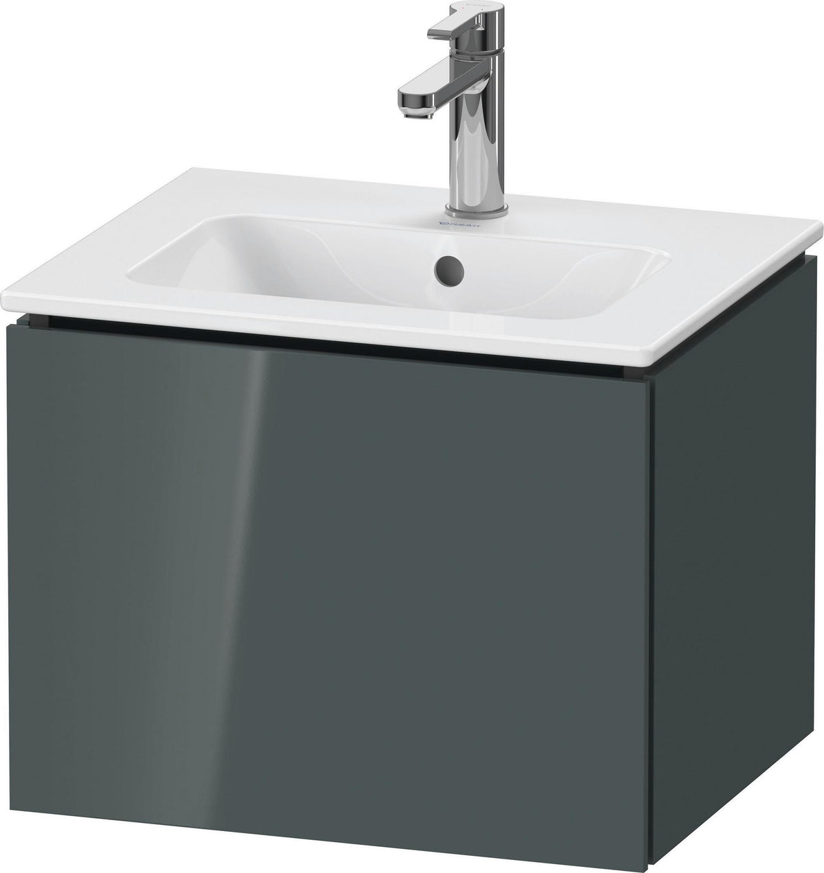 Duravit L-Cube Waschtischunterbau wandhängend, 1 Auszug, Amerik. Nussbaum, 520 mm