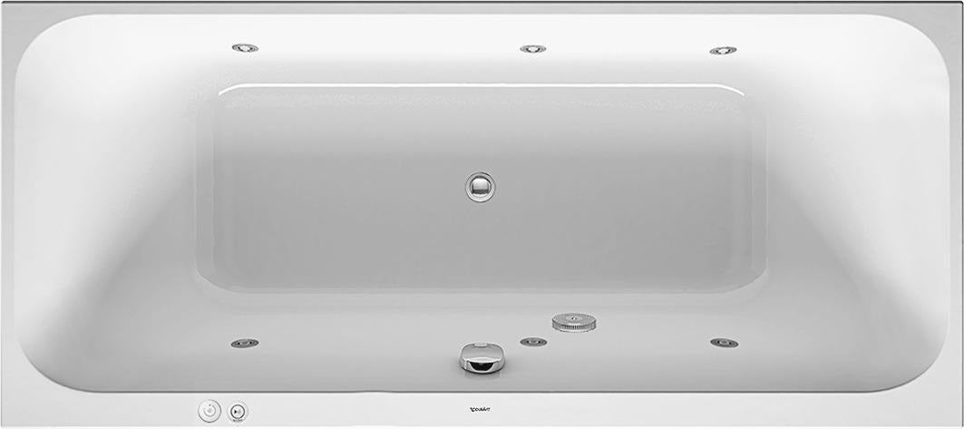 DURAVIT Happy D.2 Whirlwanne 1800x800mm, Einbau, Air-System, 2 Rückenschrägen, Weiß