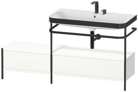 Duravit Waschtischset Happy D.2 Plus 1600x490mm Taupe Supermatt – Einrichtungssystem Ahorn rechts, bodenstehend