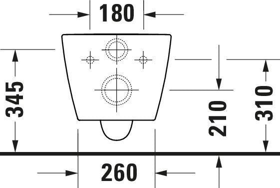 DURAVIT Wand-WC ME by Starck 570 mm HygieneFlush spülrandlos weiß