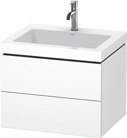 Duravit Waschtischset L-Cube 600x480mm mit Vero Air Waschtisch, 2 Schubkästen, 1 Hahnlochbank, ta s-matt