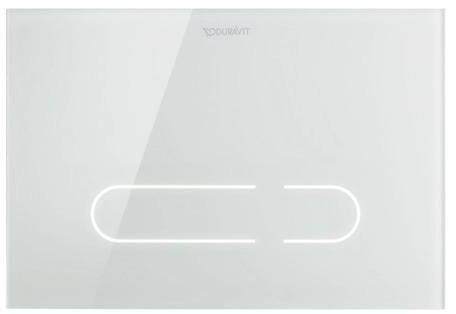 Duravit DuraSystem Elektronische Betätigungsplatte Glas Weiß Infrarot Dual Flush