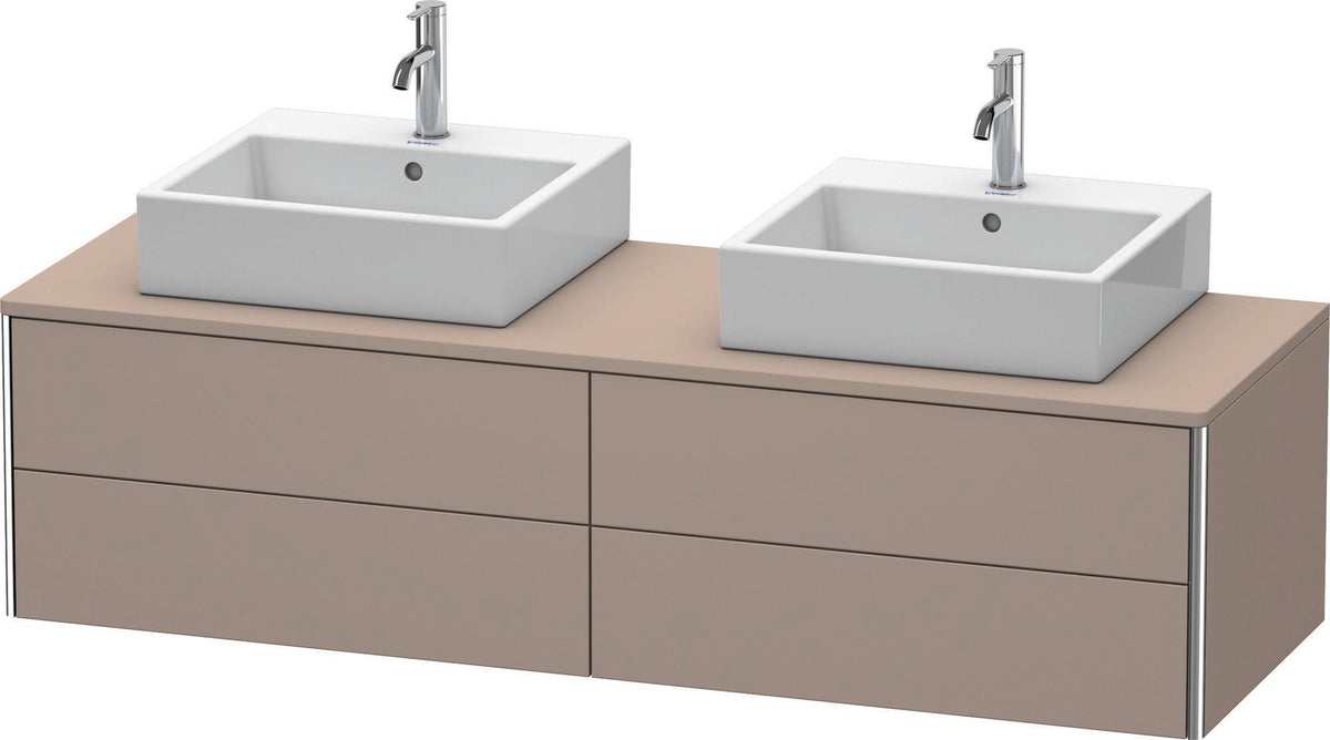 Duravit XSquare Waschtischunterbau 1600 mm betongrau matt, 4 Schubkästen, wandhängend