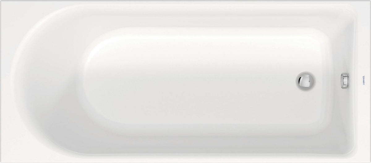 DURAVIT D-Neo Badewanne 1500x750 mm Einbauversion Weiß mit Überlauf und 1 Rückenschräge