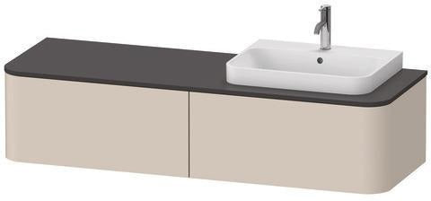 Duravit Konsolenunterschrank HAPPY D.2 P 1600 mm taupe supermatt mit Tip-On-Technik