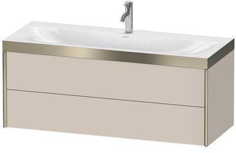 Duravit Möbelwaschtischset XViu 1200x480mm mit Unterbau, 2 Schubkästen, Ahorn mitte