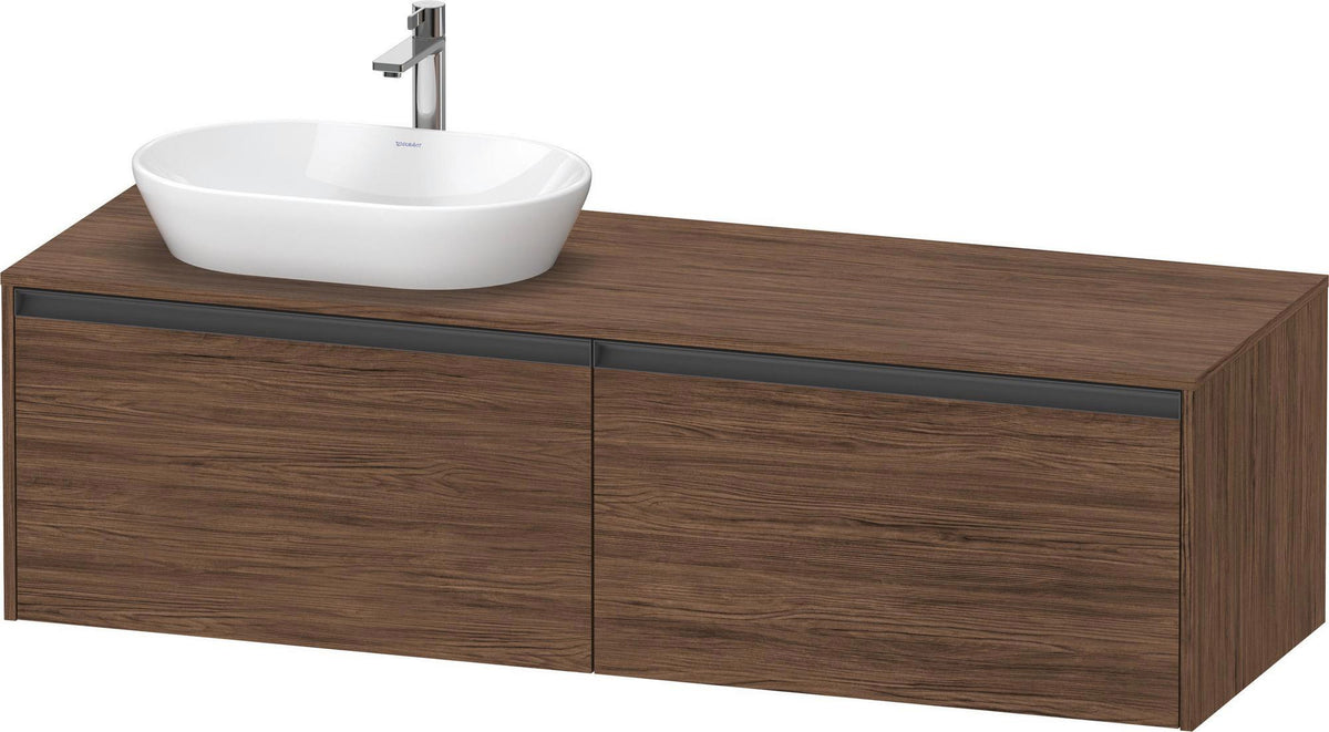 DURAVIT Ketho.2 Waschtischunterbau 1600 mm betongrau matt mit 2 Auszügen