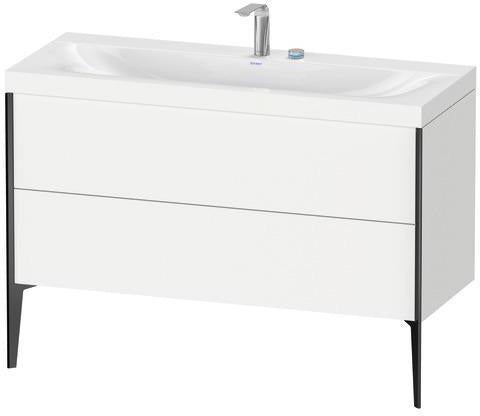 Duravit XViu Möbelwaschtisch-Set 1200 mm mit Unterschrank Nussbaum und Keramik-Waschtisch