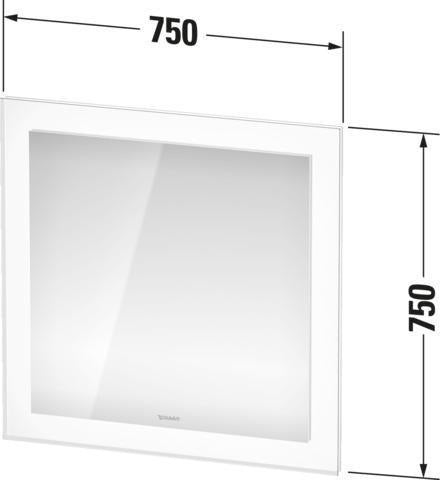 DURAVIT White Tulip WT7060 Spiegel 750 mm mit Beleuchtung, Heizung & Sensorschalter von Philippe Starck