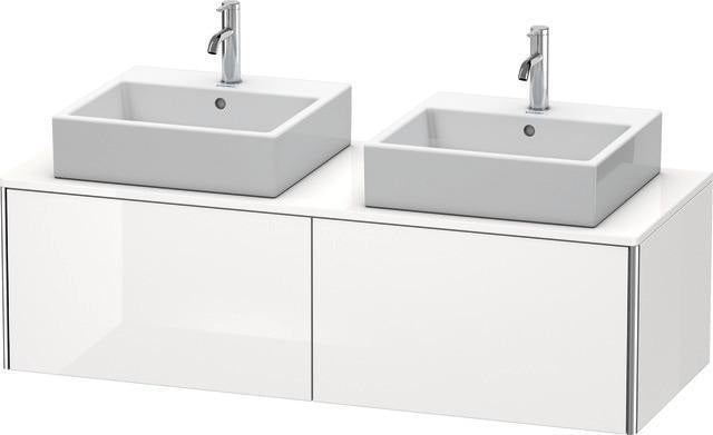Duravit Waschtischunterbau XSQUARE 1400x400x548mm 2 Auszüge s-matt Eiche Ahorn links