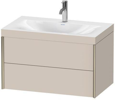 Duravit Möbelwaschtischset XVIU 800x480mm Chaos mit Unterbau wandhängend und Keramikwaschtisch Viu
