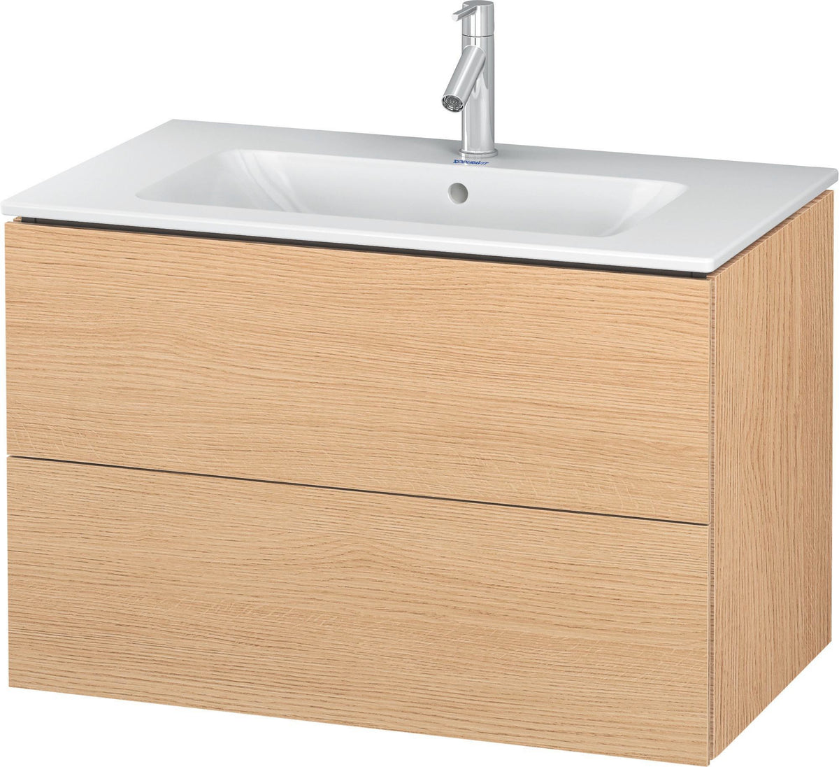 Duravit L-Cube Waschtischunterbau 820 mm taupe matt mit 2 Schubkästen und Tip-On-Technik