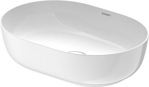 DURAVIT Luv Aufsatzbecken 500x350mm weiß geschliffen ohne Überlauf ohne Hahnlochbank