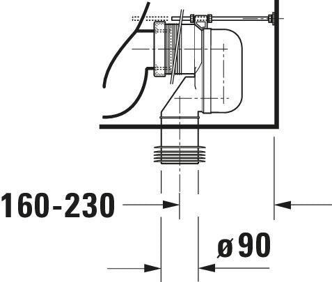 Duravit No.1 Stand-WC Kombi, spülrandlos, HygieneGlaze, 650 mm, weiß