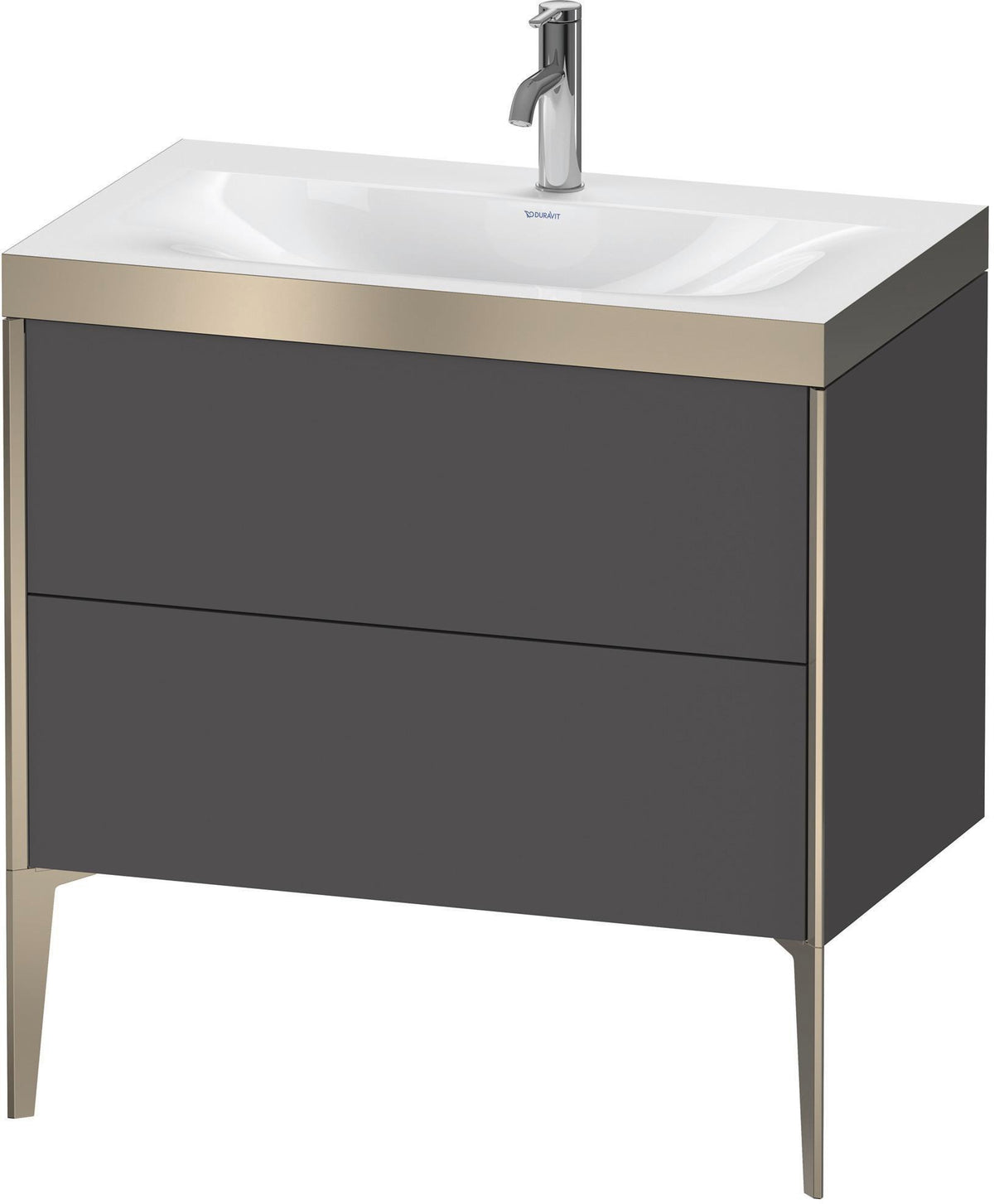 DURAVIT XViu c-bonded Waschtischset bodenstehend 800 mm mit 2 Auszügen und Push-Open