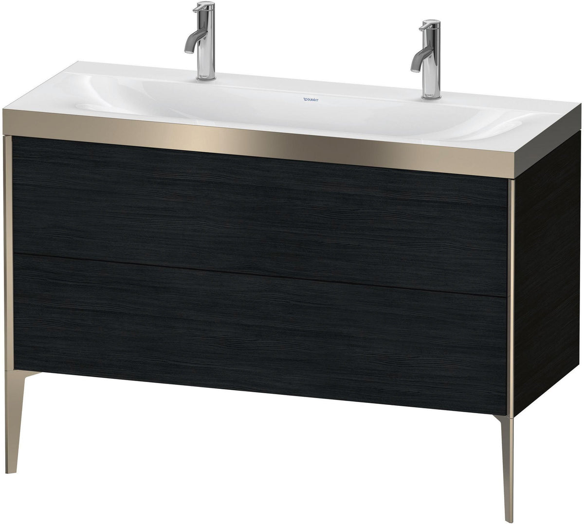 DURAVIT XViu c-bonded Waschtischunterbauset 1200 mm Eiche mit 2 Auszügen