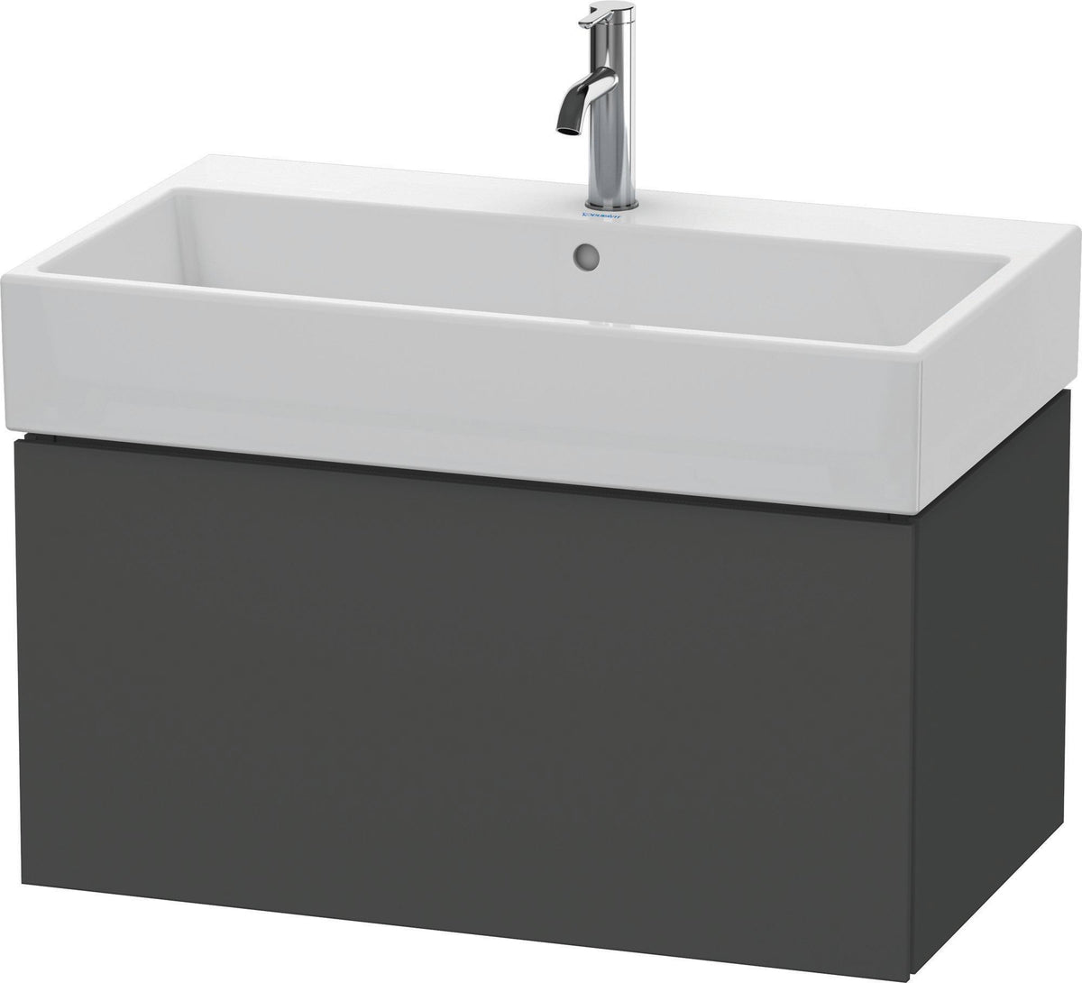 DURAVIT L-Cube Waschtischunterbau 784 mm, 1 Auszug, Weiß Matt, wandhängend, Tip-On