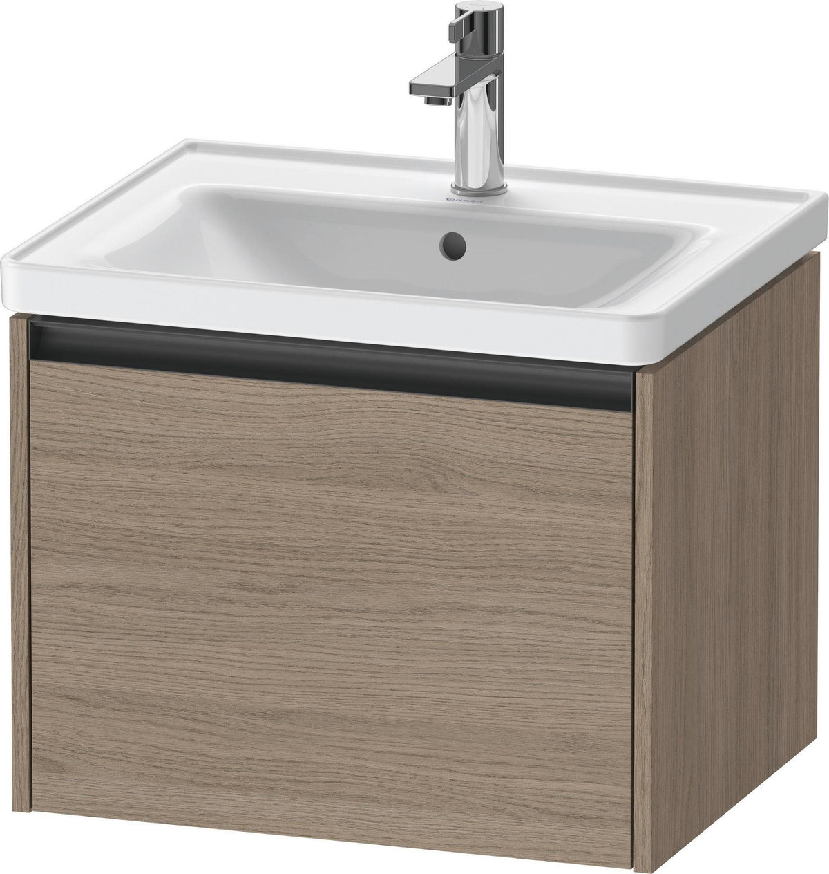 Duravit Ketho.2 Waschtischunterbau 584 mm Eiche Terra mit 1 Auszug und Soft-Close