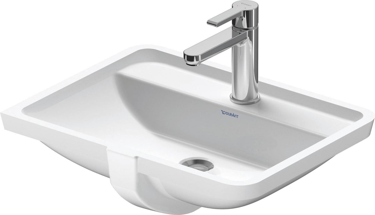 DURAVIT Einbauwaschtisch Starck 3 490 mm Weiß mit WonderGliss, 1 Hahnloch & Überlauf