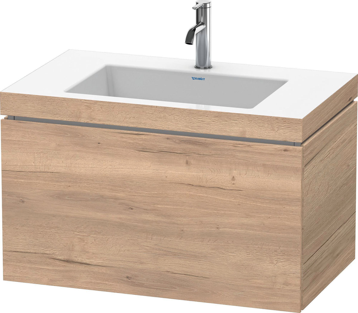 Duravit L-Cube c-bonded Waschtischunterschrank 800 mm Eiche wandhängend mit Tip-on Technik