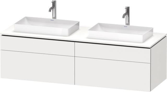 Duravit L-Cube Waschtischunterbau 1620 mm taupe supermatt, wandhängend, Tip-On