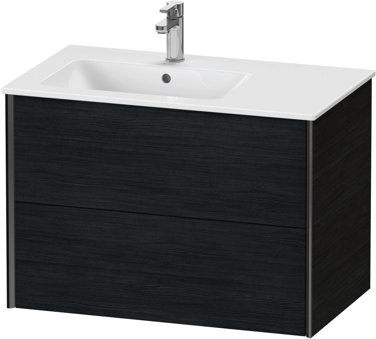 Duravit XViu Waschtischunterbau 810 mm wandhängend mit 2 Schubkästen, weiß matt, für Waschtisch links