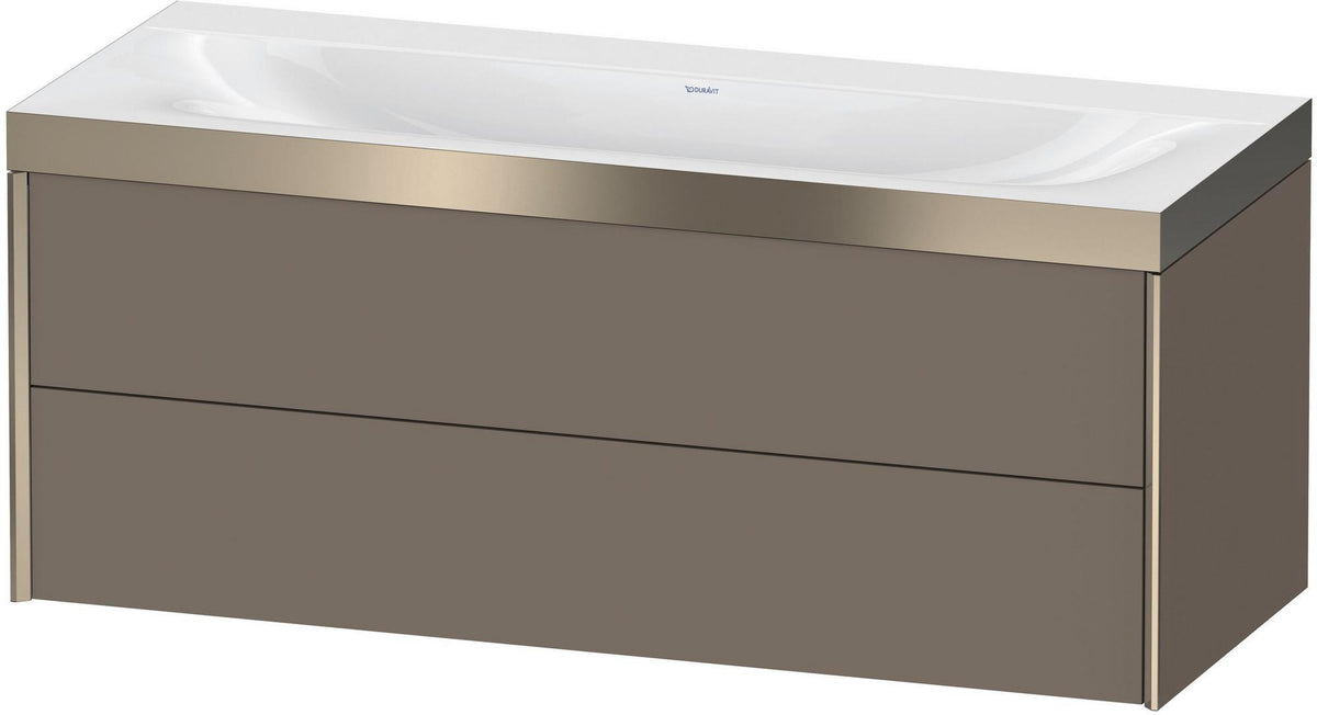 DURAVIT XViu c-bonded Waschtischunterbauset 1200 mm wandhängend mit 2 Schubkästen