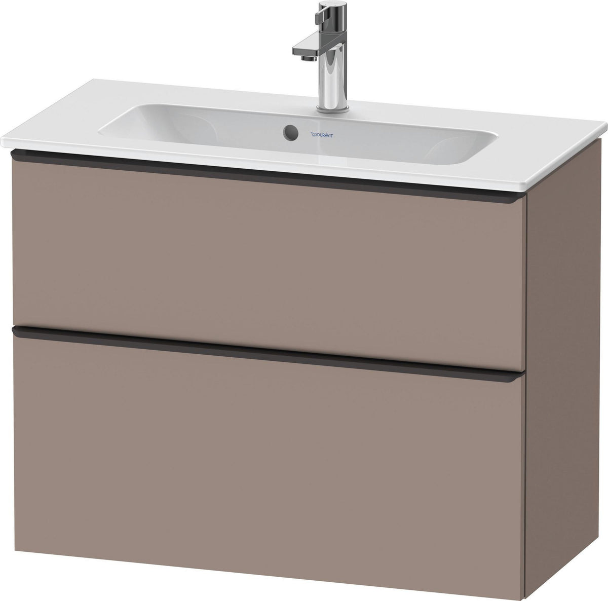 DURAVIT D-Neo Waschtischunterbau 810 mm Eiche Schwarz Bronze, wandhängend, 1 Auszug