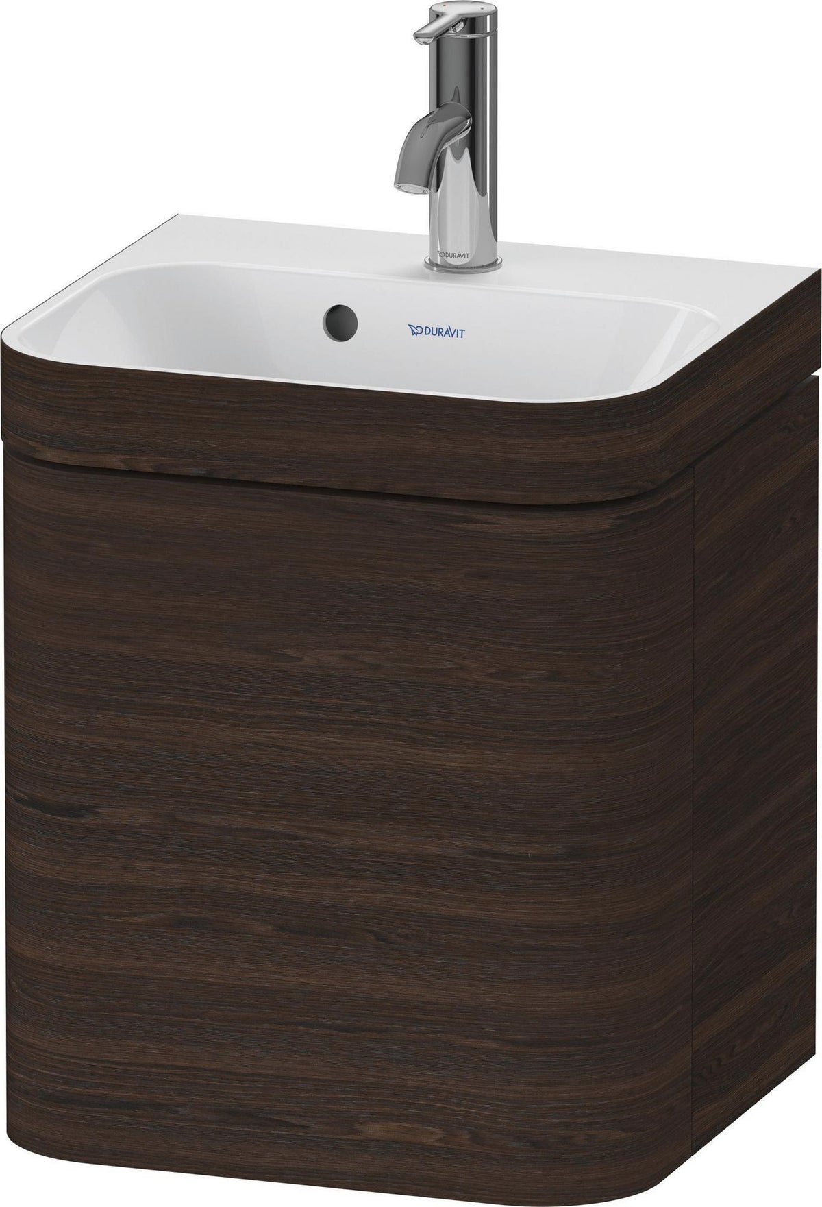 DURAVIT Happy D.2 c-bonded Waschtischset 400x360x480 mm mit 1 Tür links, Taupe seidenmatt