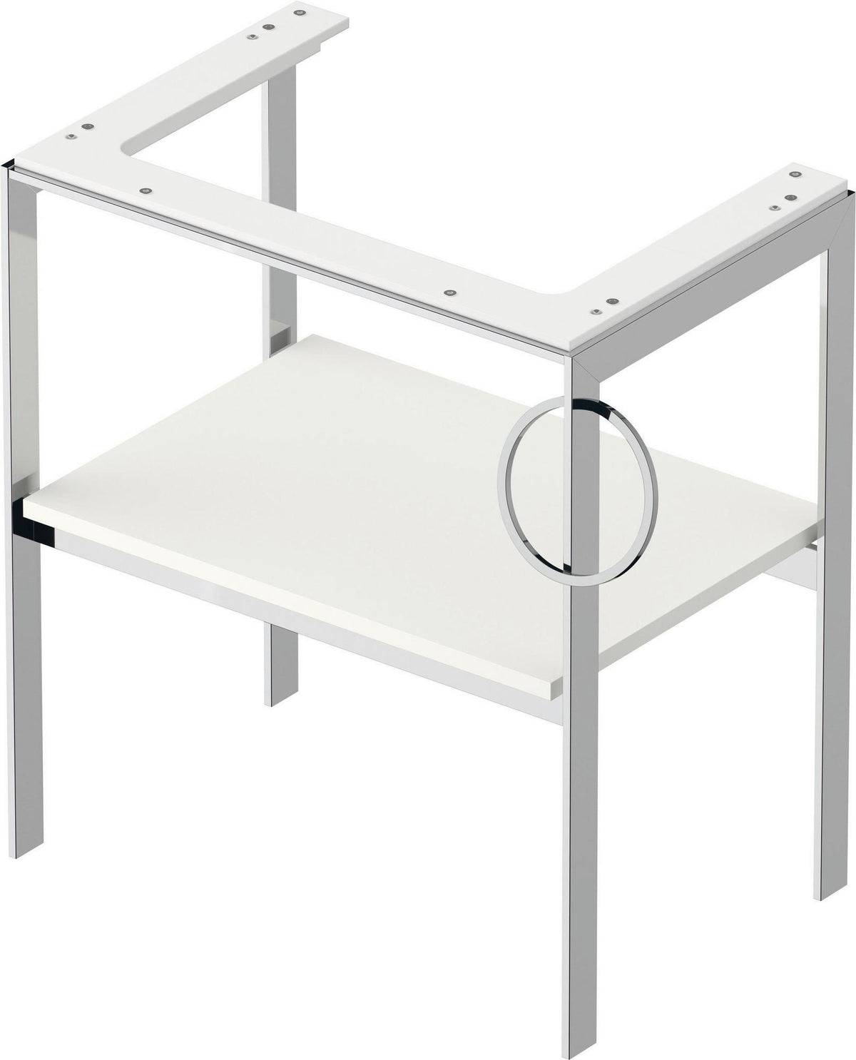DURAVIT Metallkonsole White Tulip 684 mm, weiß seidenmatt, höhenverstellbar, von Philippe Starck