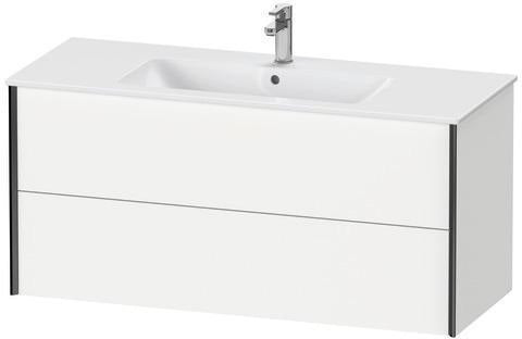 Duravit Waschtischunterbau XVIU 1210x560x480mm 2 Schubkästen Schürze s-matt Nussbaum