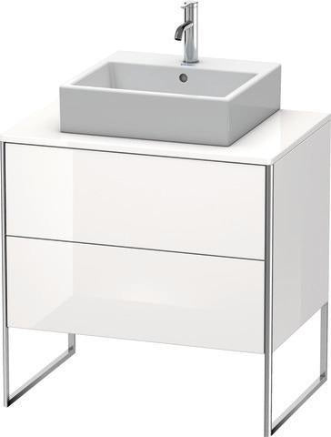Duravit XSQUARE Waschtischunterbau 800 mm mit integriertem Fußgestell, s-matt ES Ahorn