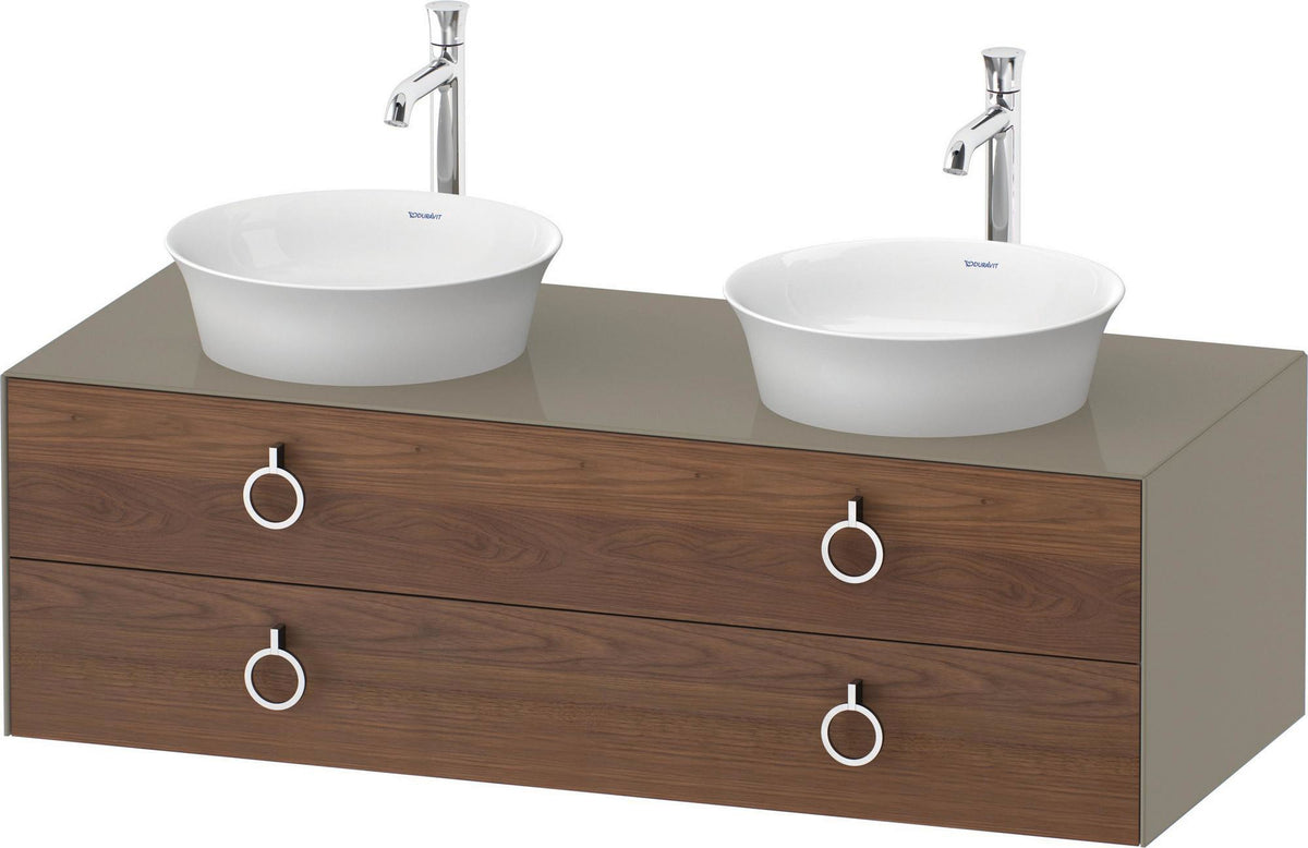 DURAVIT White Tulip Waschtischunterbau 1300 mm, 2 Schubkästen, wandhängend, Weiß Seidenmatt