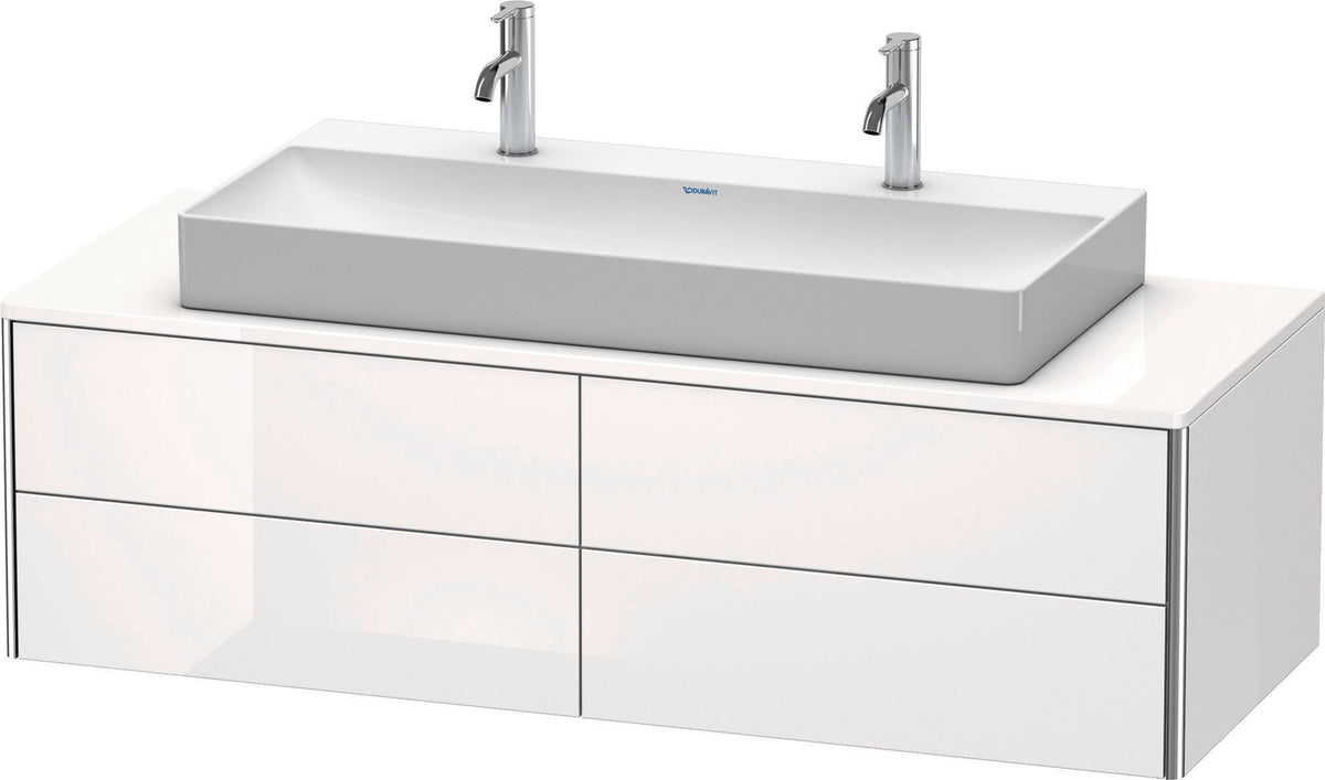 DURAVIT XSquare Waschtischunterbau 1400 mm, 4 Schubkästen, betongrau matt, wandhängend