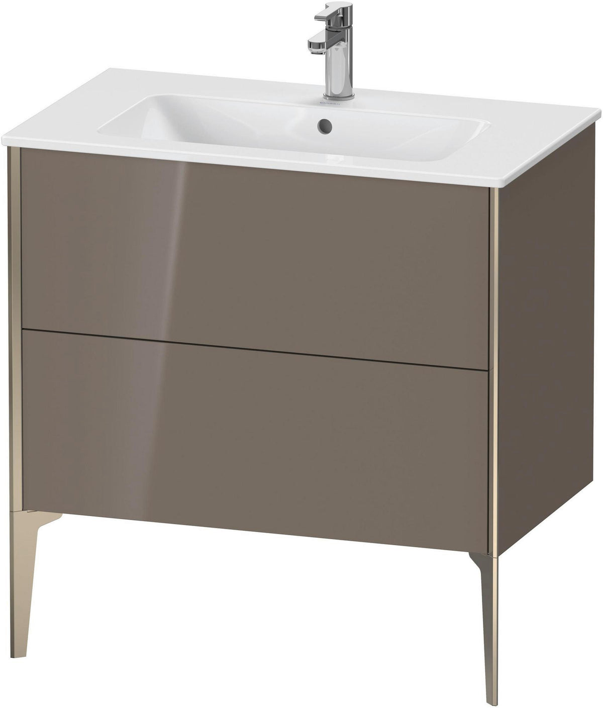 DURAVIT XViu Waschtischunterbau bodenstehend 594x810x480 mm mit 2 Auszügen, weiß matt