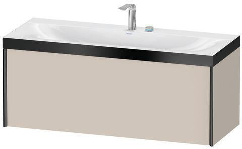 Duravit Möbelwaschtischset XVIU 1200x480mm Chaos-Marmor / Ta s-matt mit Unterbau und Auszug