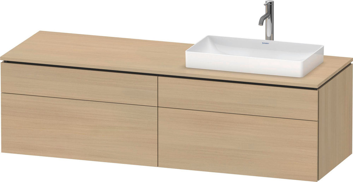 Duravit L-Cube Waschtischunterbau 1620 mm taupe supermatt mit Tip-On Technik und Soft-Close