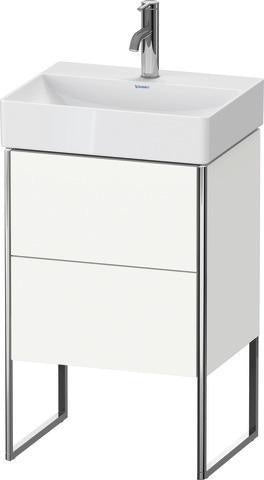 Duravit XSquare Waschtischunterbau COMPACT 491x484x390 mm weiß matt – 2 Auszüge, Fußgestell