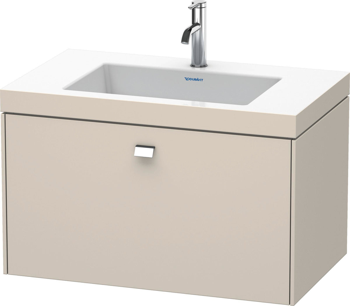 DURAVIT Brioso c-bonded Waschtischset 800 mm mit Unterschrank, 1 Auszug, betongrau matt